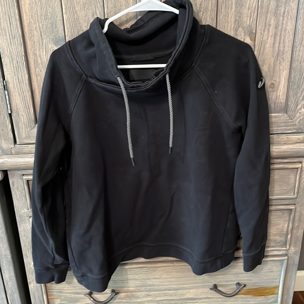 Scuba neck pullover sweatshirt - black lululemon style not lulu